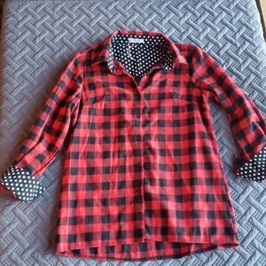 Plaid Tunic Top